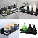 Black Bathroom Shower Shelf Kitchen Rack Storage Shelves Shampoo Holder Organizer-4