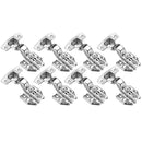 8 Pack 304 Stainless Steel Cabinet Hinges 100 Degree Soft Closing Insert Overlay Door Hinge Nickel Plated Finish-1