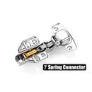 8 Pack 304 Stainless Steel Cabinet Hinges 100 Degree Soft Closing half Overlay Door Hinge Nickel Plated Finish-6