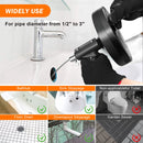 Toilet Drain Auger, 5m Kitchen and Bathroom Plumbing Clean Sinks Sewer Blockages Remover-5