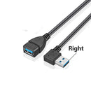 USB 3.0 Angle Male to Female Extension Cable Convertor Adapter Extender Cord Right Angle-4