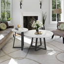 Interior Ave - Broadway Two Tier Marble White Stone Coffee Table Set-4