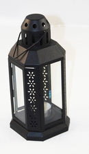 10 Pack of Black Metal Miners Lantern Summer Wedding Home Party Room Balconey Deck Decoration 21cm Tealight Candle-1
