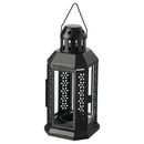 10 Pack of Black Metal Miners Lantern Summer Wedding Home Party Room Balconey Deck Decoration 21cm Tealight Candle-2