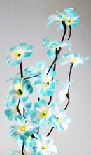1 Set of 50cm H 20 LED Blue Frangipani Tree Branch Stem Fairy Light Wedding Event Party Function Table Vase Centrepiece Tropical Decoration-5