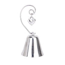 10 Pack of Silver Wedding Kissing Bell Name Card Stand Holder with Heart in Ring Bomboniere Favour Gift-1