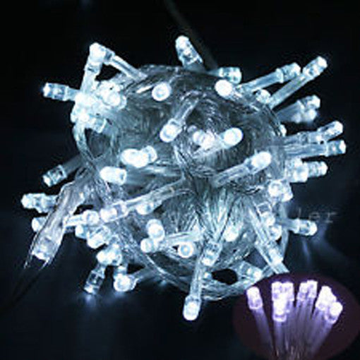 1 Set of 20 LED Plain Artic White Bulb Battery Powered String Lights Christmas Gift Home Wedding Party Bedroom Decoration Table Centrepiece - 0