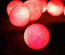 1 Set of 20 LED Red 5cm Cotton Ball Battery Powered String Lights Christmas Gift Home Wedding Party Bedroom Decoration Outdoor Indoor Table Centrepiece-5