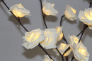1 Set of 50cm H 20 LED White Rose Tree Branch Stem Fairy Light Wedding Event Party Function Table Vase Centrepiece Decoration-5