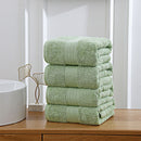 Linenland 4 Piece Cotton Bath Towels Set - Sage Green-3