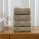 Linenland 4 Piece Cotton Bath Towels Set - Sandstone-3