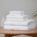 Luxury 6 Piece Soft and Absorbent Cotton Bath Towel Set - White-2