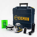 CIGMAN CM720 Laser Level Self Leveling 2 x 360° Green Cross Line Rechargeable-4