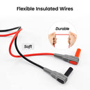 KAIWEETS Soft Silicone Electrician Test Leads Kit CAT III 1000V & CAT IV 600V with Alligator Clips and Needle Probe for Fluke/AstroAI/INNOVA Multimeter Electronic Clamp Meter 8PCS-3