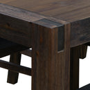 Dining Table 180cm Medium Size with Solid Acacia Wooden Base in Chocolate Colour-6