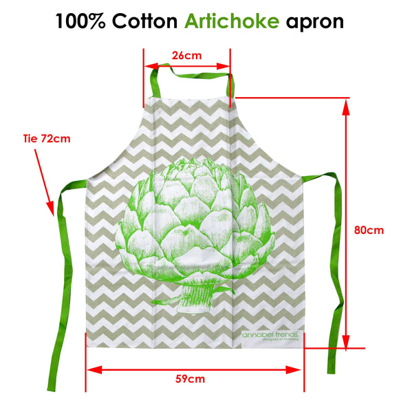 Artichoke 100% Cotton Apron 59 x 80cm