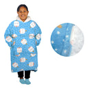Girls Comfy Warm Blanket Hoodie with Sherpa Fleece Reverse Marshmallow-1