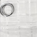 Pair of White Checkered Eyelet Sheer Curtains 140 x 225cm-3
