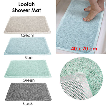 Loofah Shower Mat Blue - 0