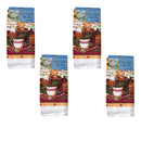 Set of 4 Microfibre Printed Tea Towels Coffee at Home-1