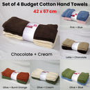 Set of 4 Budget Cotton Hand Towels 42 x 67 cm Olive Blue-2