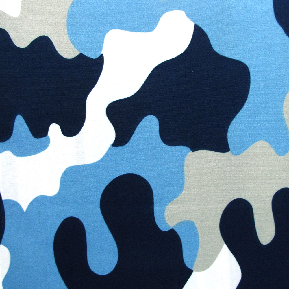Army Camouflage Blue Quilt Cover Set Single - 0
