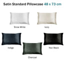 Invitation Satin Standard Pillowcase Charcoal-2
