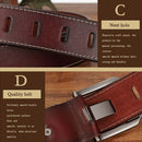 Genuine Leather For Men Pin Buckle Belts Cowskin Casual Belts Business Belt (Black)-7