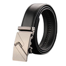 Adjustable Slide Luxury Leather Belt For Men's Automatic Buckle Ratchet Business Dress Belts (FB8503#25)-1