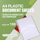 100Pack A4 Sheet Protector Plastic Pockets Bulk Lot Clear Reinforced Folders-2