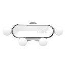 Car Phone Holder Metal Gravity 360 Universal Rotation Ball Air Vent Cellphone Stand(White)-1