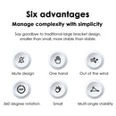 Car Phone Holder Metal Gravity 360 Universal Rotation Ball Air Vent Cellphone Stand(White)-10