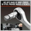 36-Piece Hex Bit Socket Set, SAE and Metric Sizes, S2 Steel Hex Bits, Chrome Vanadium Steel Sockets and Adapters with Storage Case-9