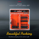 26Pc Impact Screwdriver Bit Set Magnetic Drill Bit Holder Quick Release Drilling-10