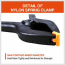 4Pc 9'' Strong Spring Clamps  Heavy Duty Nylon Clip Quick Grip Black Large Size-4