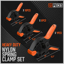 20Pc Spring Clamps Set Heavy Duty Nylon Clips 3 Sizes Non-Slip Grip TPR Handle-3