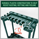 Rolling Garden Tools Storage Rack Long Short Handles Organizer Holders Fits 40-6