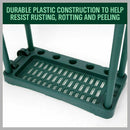 Rolling Garden Tools Storage Rack Long Short Handles Organizer Holders Fits 40-7