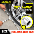 20” Wheel Brace Spanner 4-way Cross Wrench Car Tyre Nut 17 19 21 23mm Socket-2