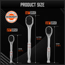 Mini Ratchet Spanner 1/2 3/8 1/4 Drive 90 Tooth Extension Bar Workshop With Bag-4