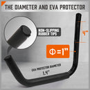 HORUSDY Large 4Pc Wall Mount Hook Set Heavy Duty Garage Kayak Holder Bike Rack-4