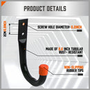 HORUSDY 6Pc Wall Mount Garage Hooks Set Heavy Duty Steel Storage Rack Hanger-4