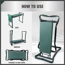 HORUSDY Garden Kneeler Bench Foldable Stool Knee Soft Pad Seat with Tool Pouch-6