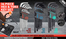 36-Piece Hex Key and Torx Key Set Metric & Imperial Allen Wrench with T-Handle-2