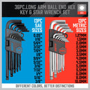 36-Piece Hex Key and Torx Key Set Metric & Imperial Allen Wrench with T-Handle-3