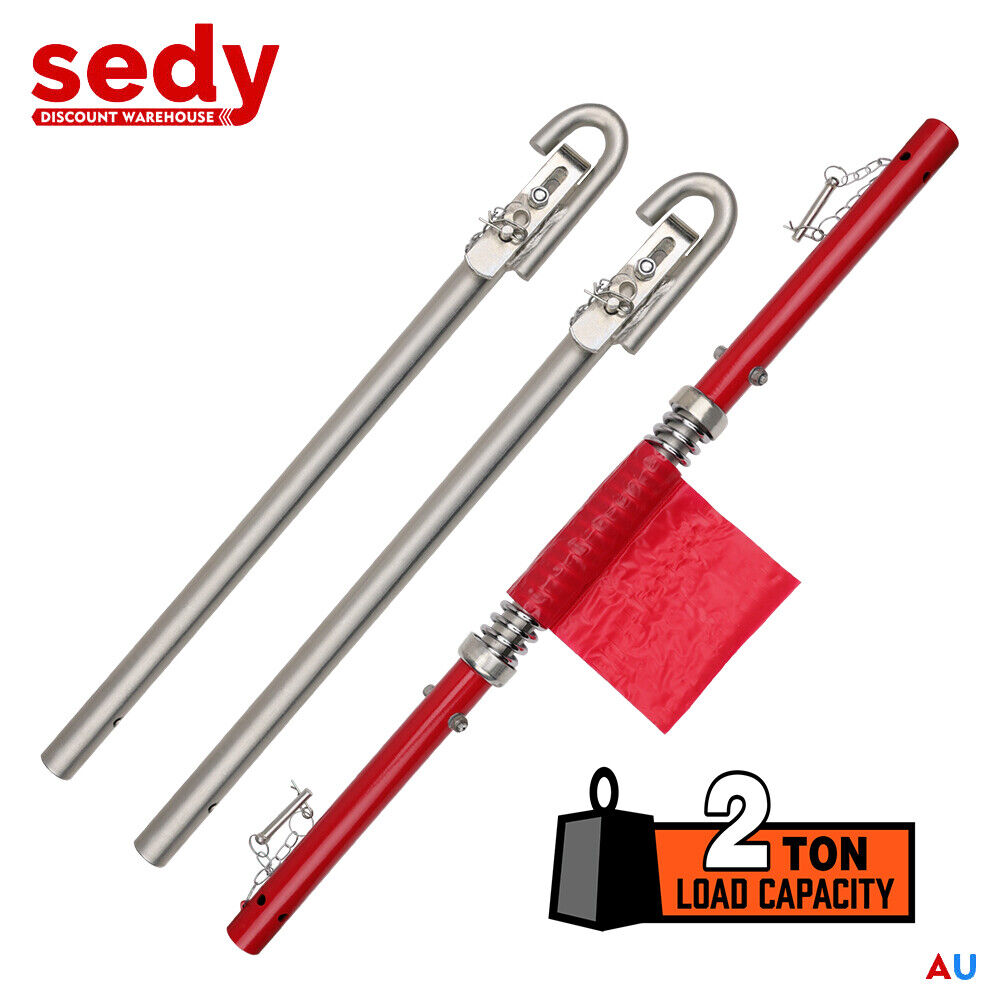 3Pcs 2 Ton Trailer Hitch 186cm Heavy Duty Tow Bar 4wd Trailer Spring Buffer Au - 0