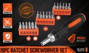 HORUSDY 19 Pcs Ratchet Precision Screwdriver Bits Set Slotted Phillips Tox Hex-2