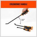 3Pc Impact Pry Bar Set Crowbars Nail Puller Go-Through Hammer Head Mechanic New-4