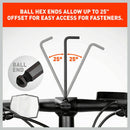 26Pc Allen Wrench Set Ball End Long Arm Hex Key Metric & Imperial With Holders-5