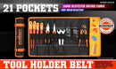 Lockable Tool Holder Belt 21 Pockets & Compartments Ployester Fabric Multi Use-2